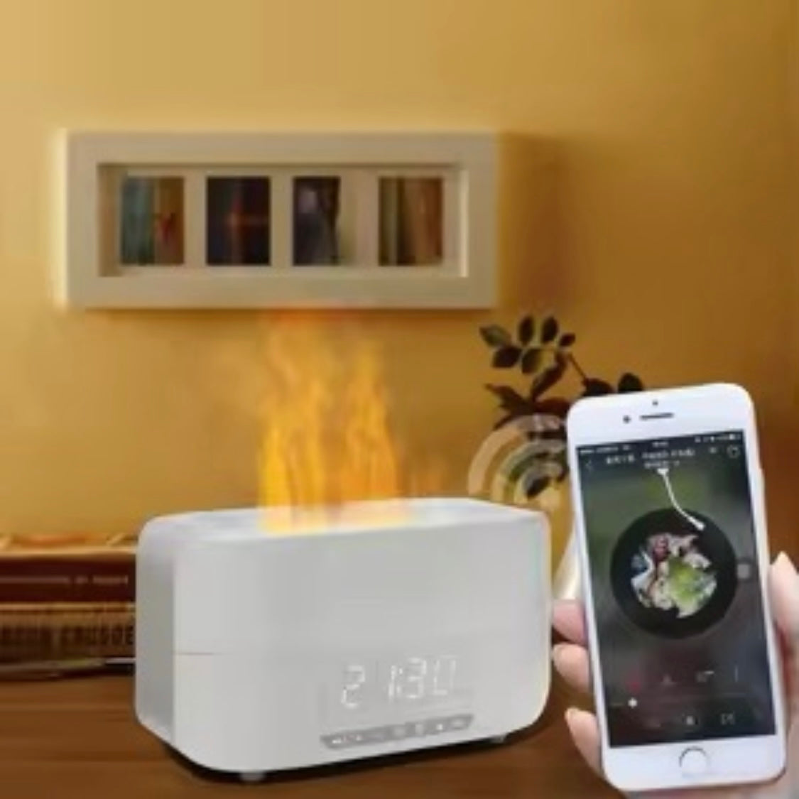 Flame humidifier with Bluetooth