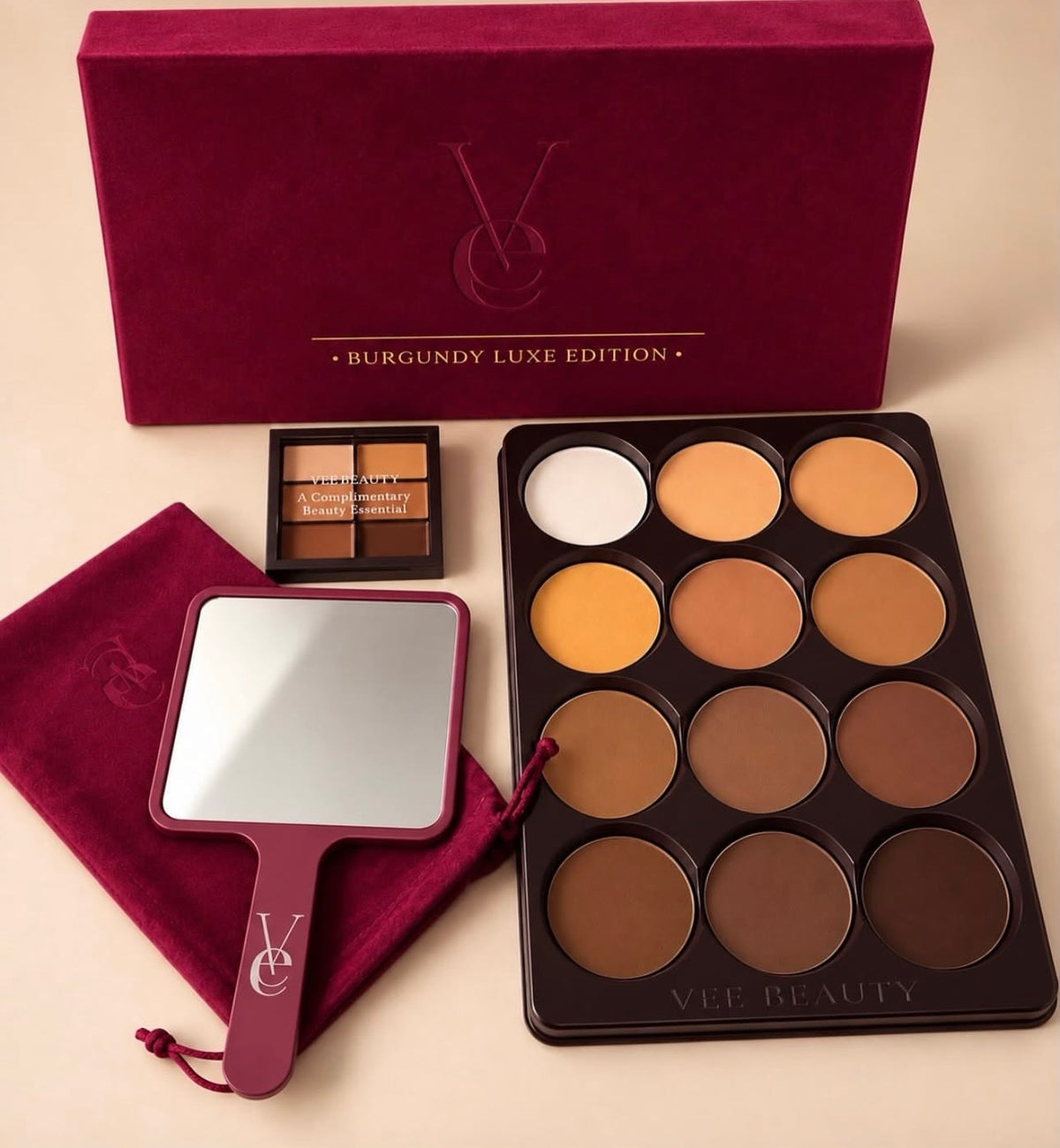 Burgundy luxe palette